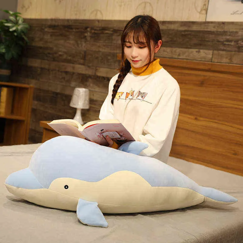 PC CM Piękna Dolphin Pluszowa zabawka słodka wypełniona bawełniana poduszka dla zwierząt dla dzieci urodzinowy prezent świąteczny J220704