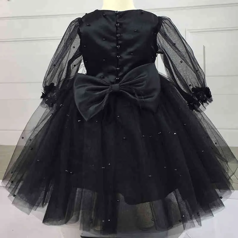 Big Bow Lace Kids Party Dress для девочек Детские детские бутик -одежда на день рождения свадебное платье принцесса формальное вечернее платье Y220510