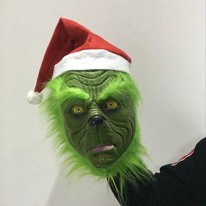 Lustige Geek-Stola-Weihnachts-Cosplay-Party-Maske, Weihnachtsmann, voller Kopf, Latex, weitere Kostüm-Requisiten für Erwachsene 220715