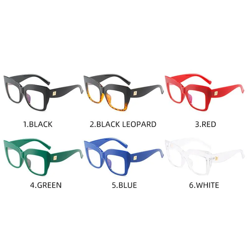 Солнцезащитные очки Негабаритные чистые черные леопардовые очки для чтения женщин Винтажные квадратные очки зрение 1 5 1 75Sunglasses sungl224f