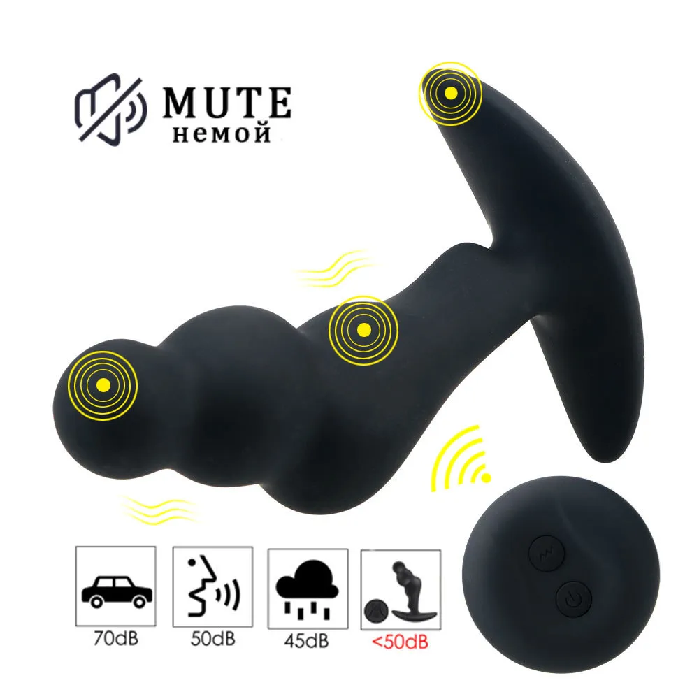 Wireless Remote Vibrating Prostate Massager Men Anal Plug Male Masturbator for Man Anus G Spot Vibrator Adult sexy Toys