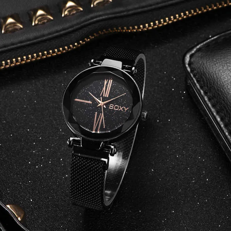 Fashion Women's Watch Luxury Ladies Watches Starry Magnetic Bracelet Quartz Clock 2022 New Wristwatch casual sa