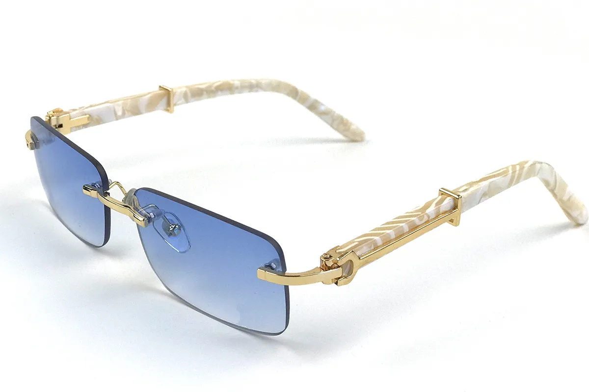 Carti Buffalo Horn Brillen Damen Designer Sonnenbrille getönte Farbe Len Männer Vintage Form Mann Sonnenbrille Damen Brillen Schwarz Sung195L