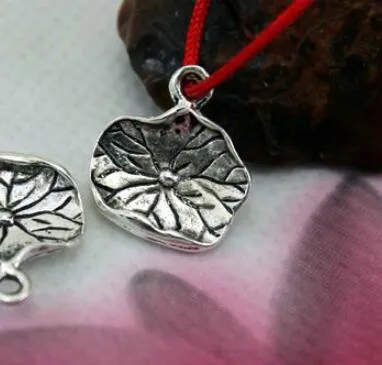 Feuille de lotus en alliage argenté tibétain pour les bijoux faisant des accessoires de bricolage