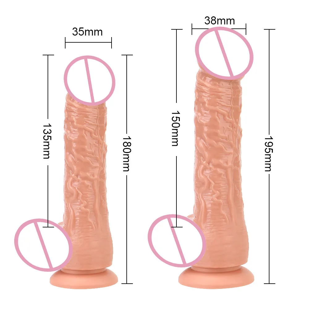 Big Dick Remote Control Realistic Penis Vibrator Heating Tryckdildo för kvinnlig kvinnlig onani Sexiga leksaker Lesbiska