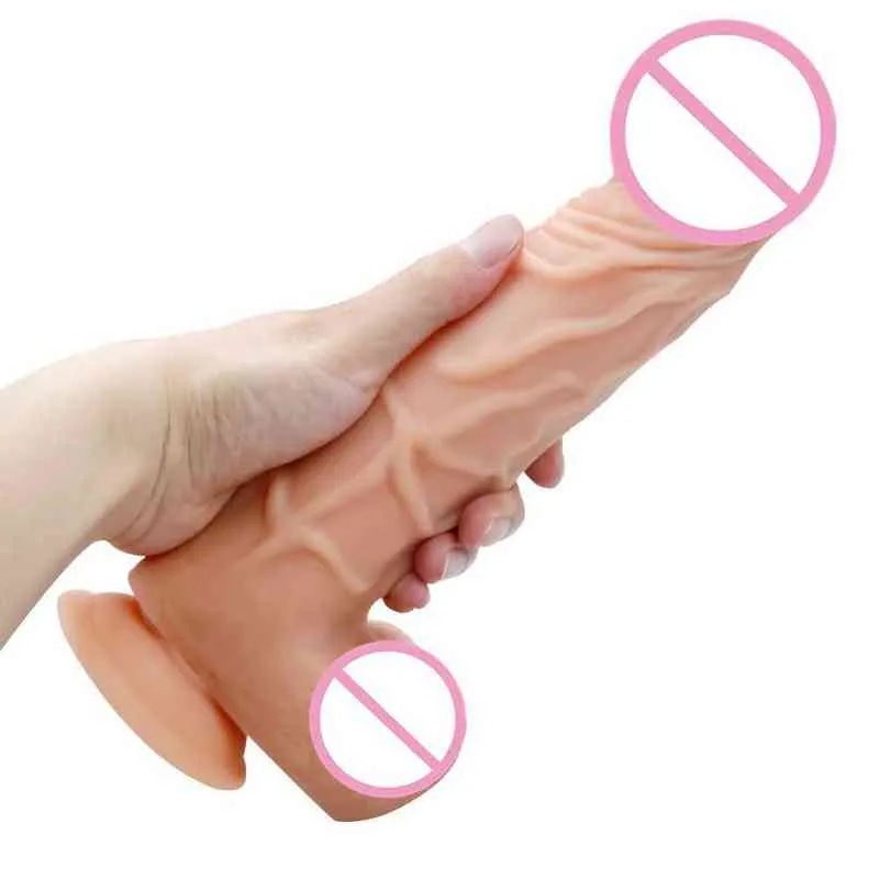Nxy dildos simulering penis super stor hingst onani transparent apparat kvinnor s teckning och infoga climax 0316