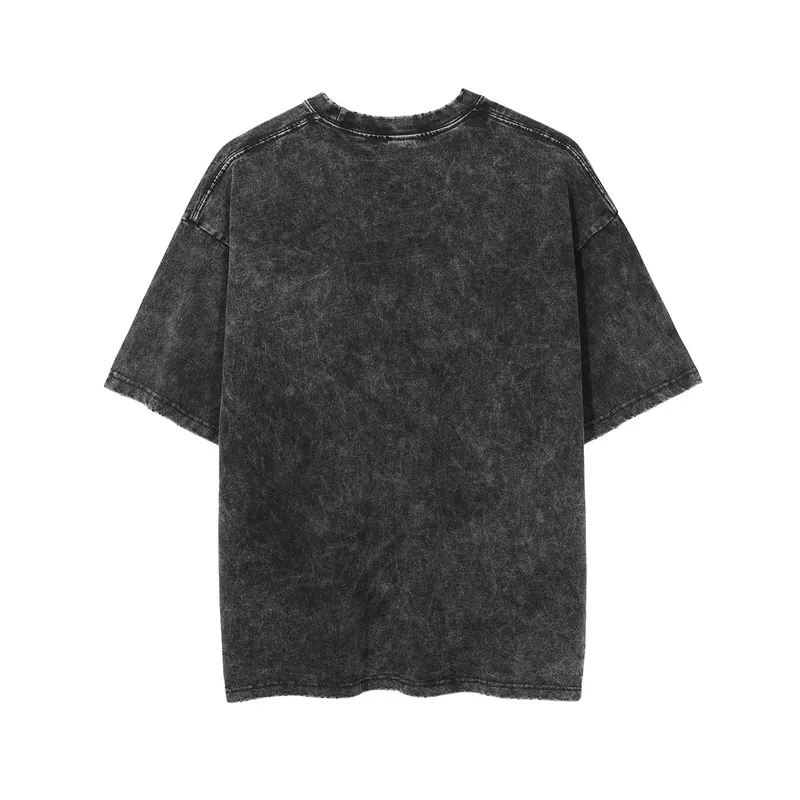 Män t shirt hip hop streetwear tvättade punk staty tshirt harajuku bomull casual kort ärm tshirt toppar tees svart 220610