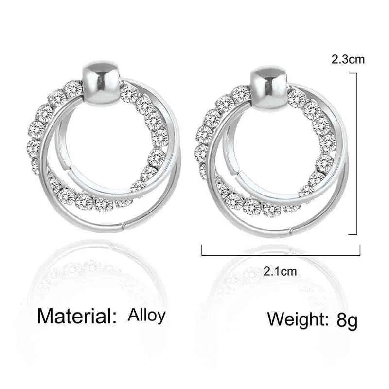 Tiktok red European and Charm American Dangle personalized hollow out female Earrings Fashion high-grade elegant temperament geometric Earrings XN2C