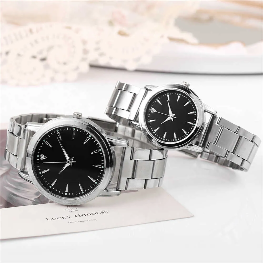 Femmes montres haut de gamme de luxe 2022 mode diamant Couple montres-bracelets en acier inoxydable argent maille bracelet femme montre à Quartz