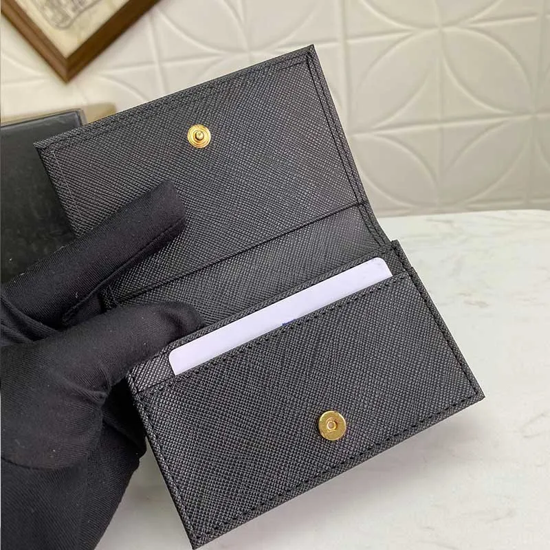 Männer Designer Brieftasche Frauen Mini Geldbörse Hohe Qualität Echtes Leder Kreditkarteninhaber Schwarz Mode Münzfach Visitenkarte Luxur230F