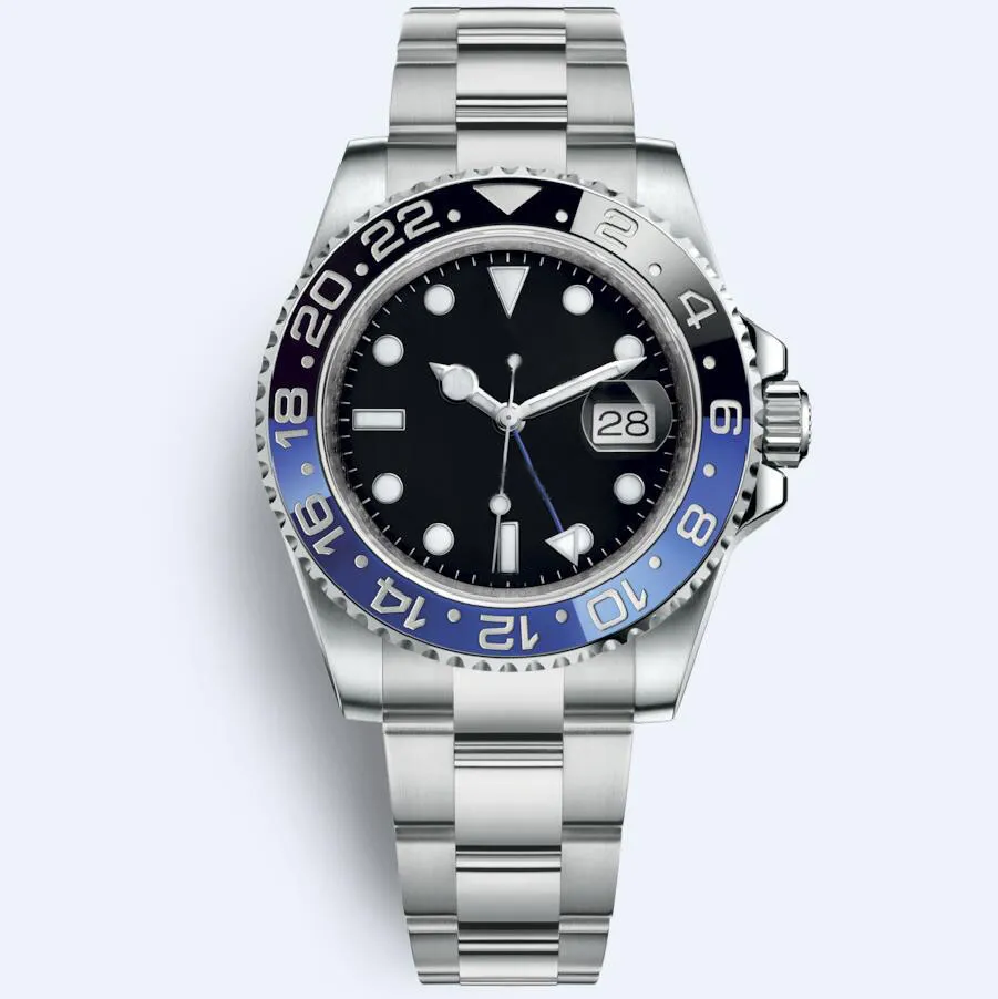 Super Factory Uhr 17 Stil Automatikwerk Edelstahl Tauch Zwei-Wege-Keramik-Lünette 40 mm leuchtende Herren-Armbanduhren Watches321J