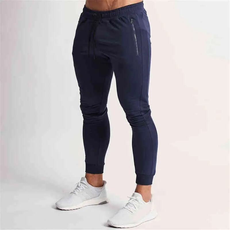 Sonbahar Günlük Pamuk Pantolon Erkekler Joggers Swearpants Çalışan Spor Track Pant Pant Erkek Spor Salonu Fitness Eğitimi Sıska Pantolon Dipleri G220713