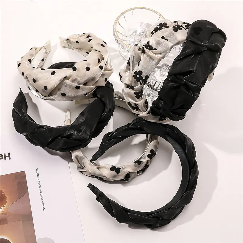 Ruoshui Kadın Kızlar Çiçek Katlama Hairband Kadınlar Saç Aksesuarları Çerçeve Kafa Headwrap Şapkalar Süsler Headwrap