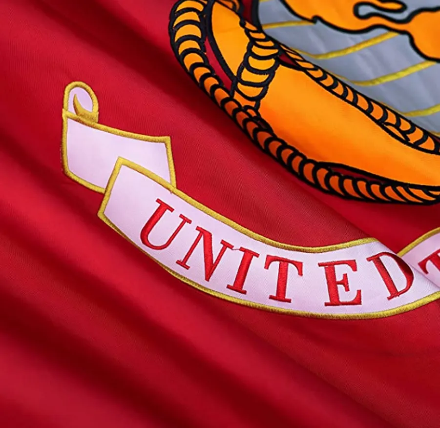 Red USMC USA Marine Corps Flag 3x5 FT 90x150CM US Military Flags Polyester American Army Banner DHL Delivery