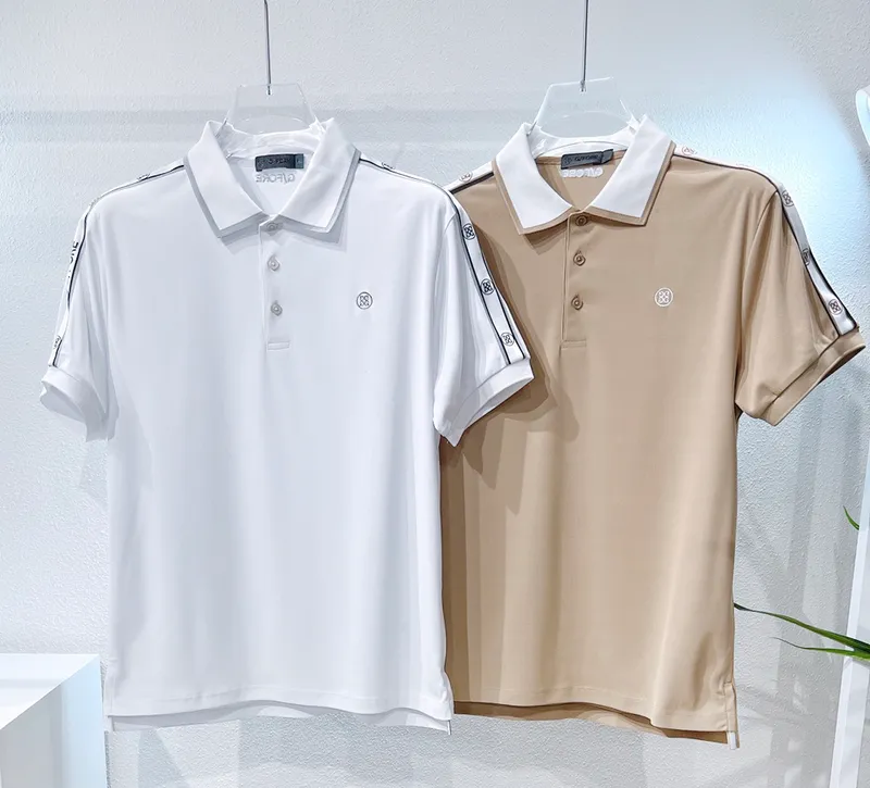 Camisas de pólo de roupas de golfe masculinas Moda de mangas curtas de verão esportes ao ar livre de camiseta rápida camiseta 220619