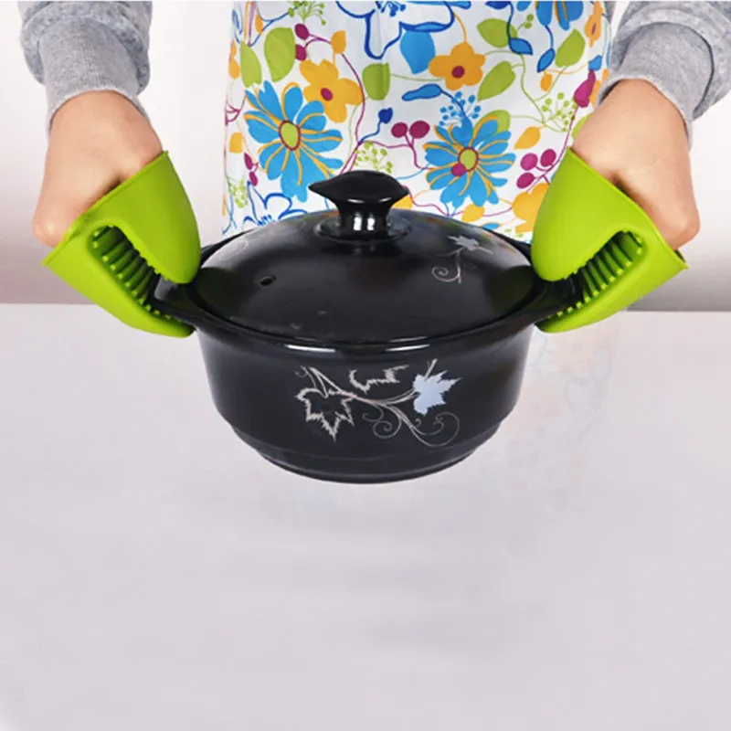 Högkvalitativ 1 st kök bakning kiseldioxid gel värmeisoleringsklämma anti skalning non glid handskar hushåll skål ugn mikrovågsugn 220815