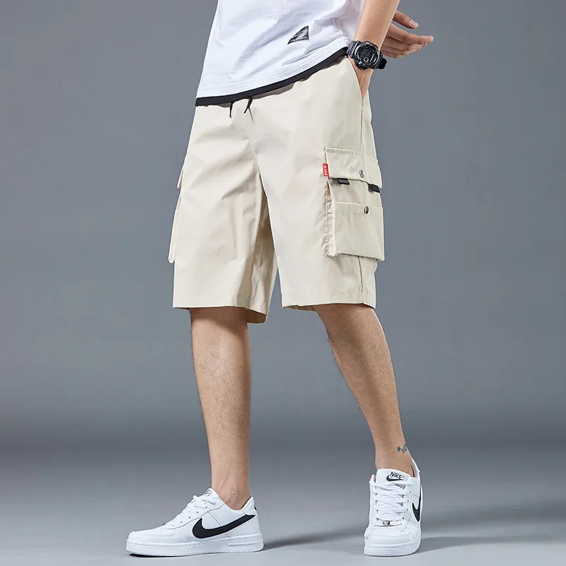 EAEOVNI Summer Fashion Cargo Shorts Uomo Harajuku Streetwear Pantaloni Hip Hop Mens Multi Pocket Beach 220715