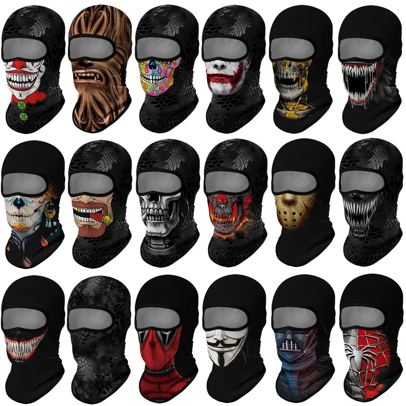 تنفس Balaclava دراجة نارية كاملة الوجه قناع الجيش العرق التكتيكي Gaiter الرياضة ركوب الدراجات باندانا مقاوم للرياح.