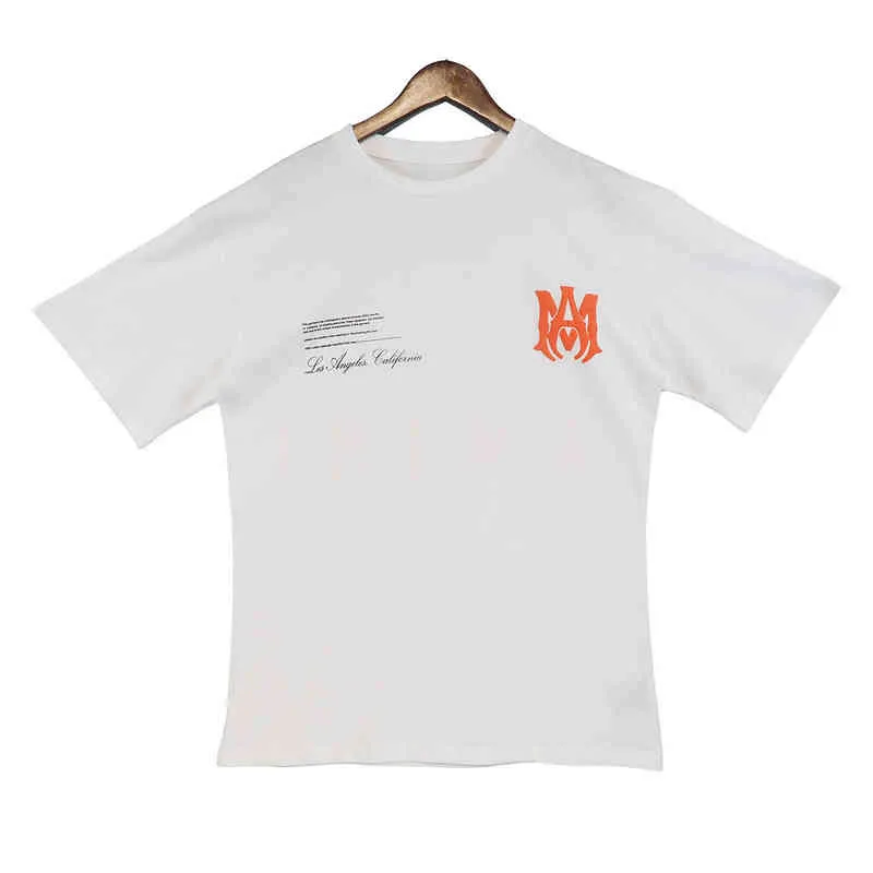 Short Mens Tshirt Designer Amiiriis Men's T Shirt Sleeve 2024 Fried Street Poster Letter Print Rou CP5Y