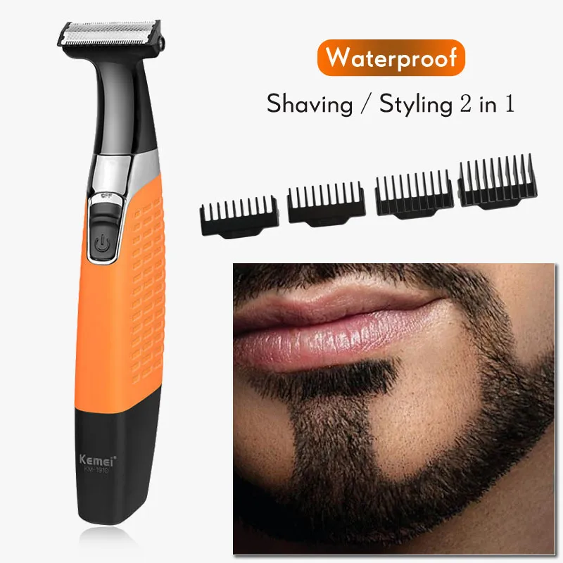 Kemei Mäns Shaver Hair Clipper Electric Shaver För Män Rakning Maskin Trimmer För Män Skägg Razor Näsa och Öron Trimmer 220322