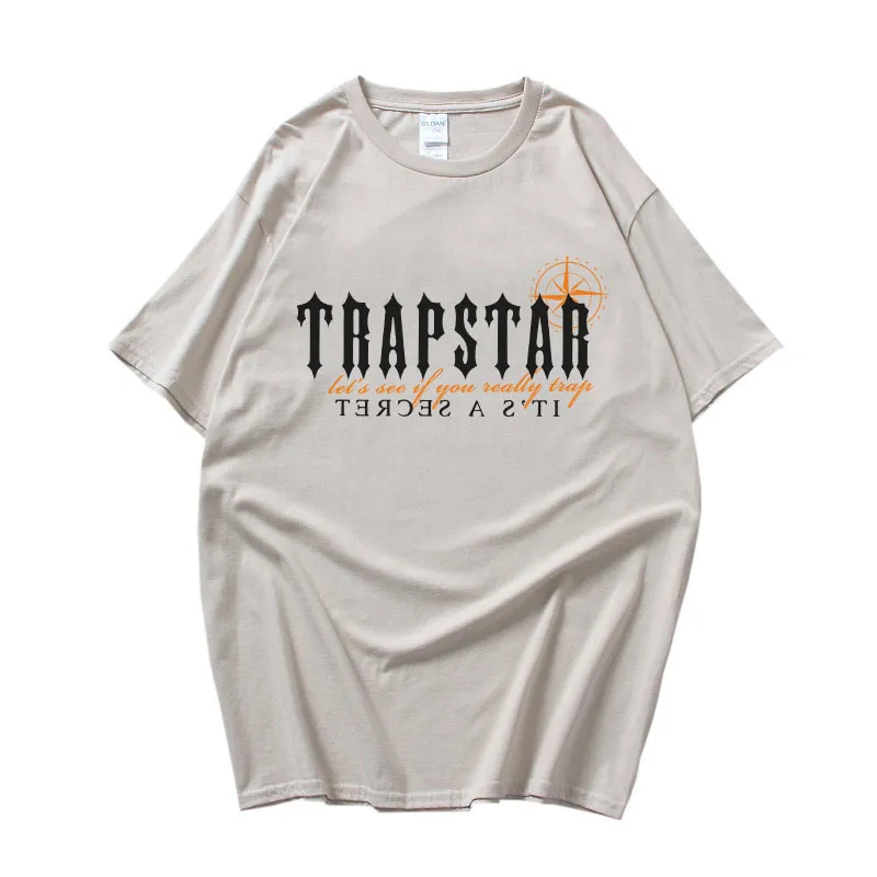 Trapstar Tasarım T Shirt Erkekler Mektup Sanat Baskı%100 Pamuk Gevşek Siyah Unisex Üstler Hip Hop Sokak Giysesi Goth Kısa Kollu Grafik Tee 220629