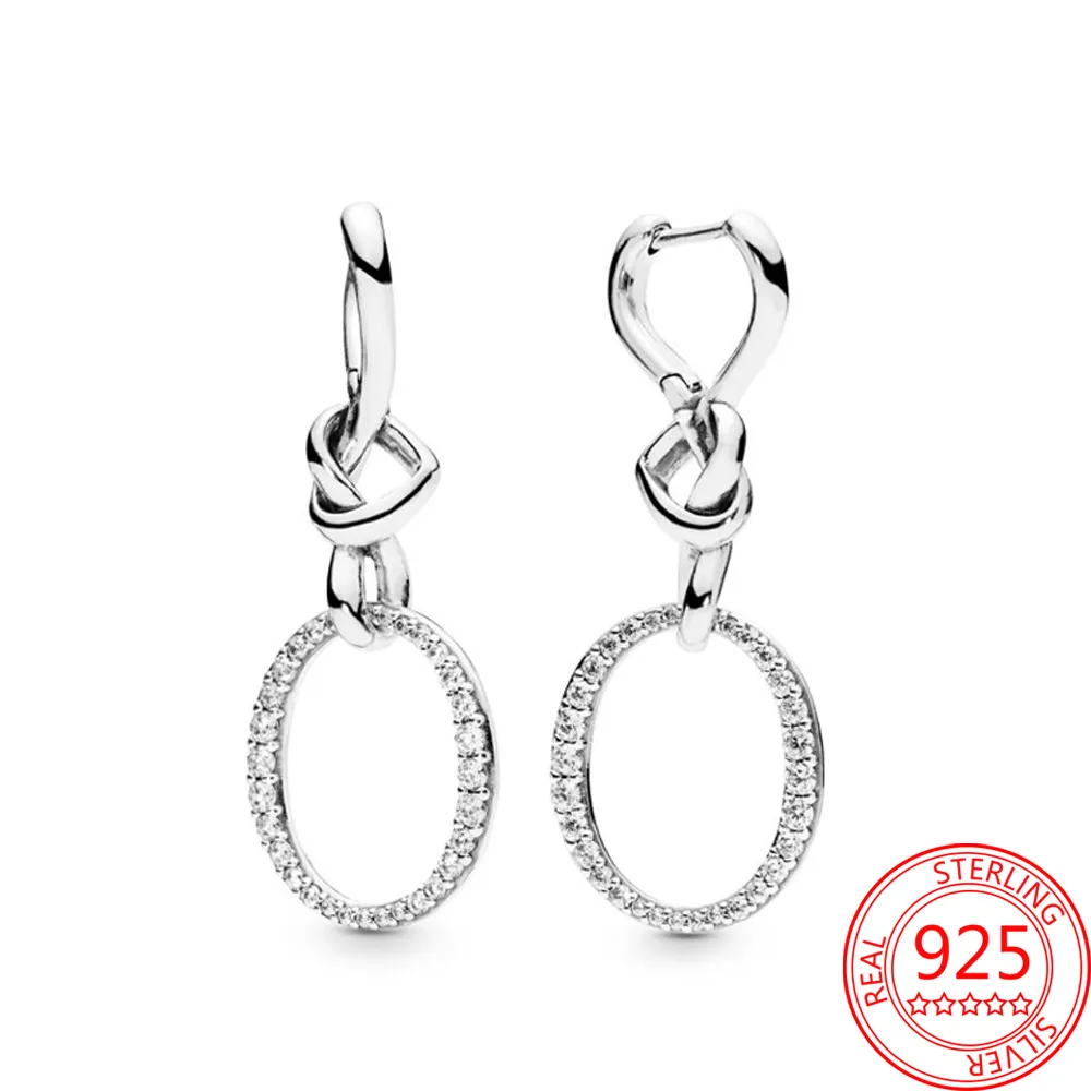 The New Popular 100%925 Sterling Silver Charm Earrings Star Snail Hoop Earrings Crown Pandora Ms. Jewelry Fashion Accessories Suitable for Birthday Gifts