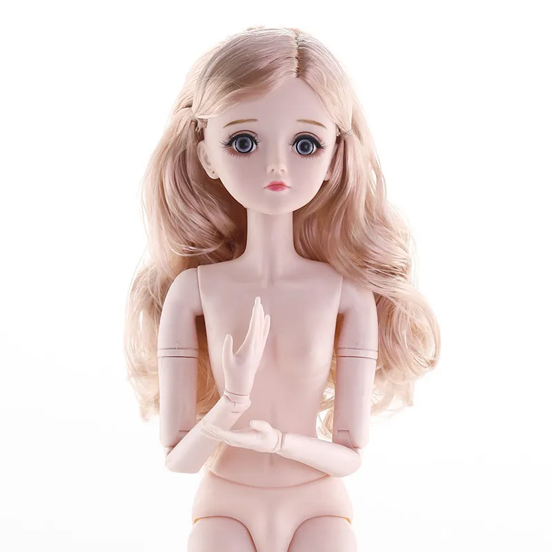 Poupées 60 cm 13 Bjd Doll 22 Joint mobile Poudré Muscle 4D Simulation Cils Cheveux longs Mode Beau Maquillage Fille Cadeau Jouets 220826