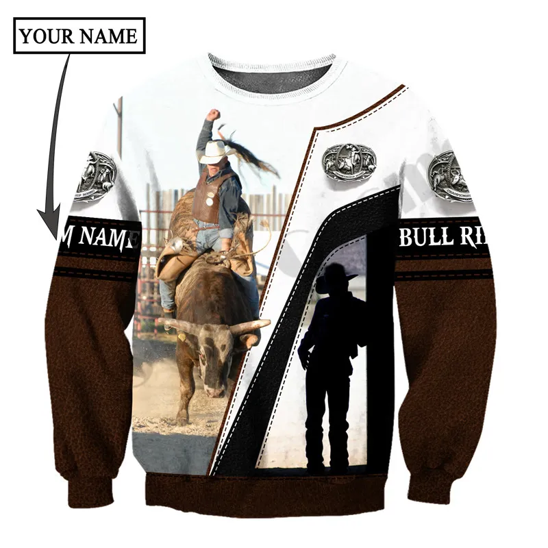 PLstar Cosmos 3DPrint ist personalisierter Name Bull Riding Unique Unisex Herren Damen Hrajuku Streetwear Hoodies Zip Sweatshirt W 7 220714