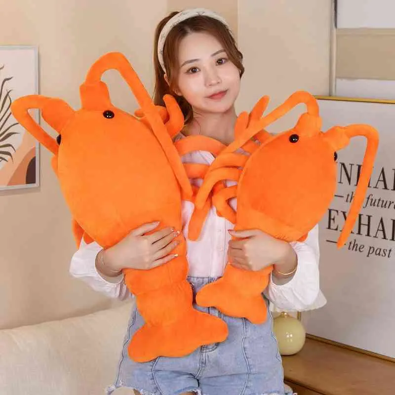 Pc Cm Real Life Homards En Peluche Belle Animal Oreiller Rempli Doux Simulation Poupées Chambre Décoration De La Maison Cadeaux Créatifs J220704