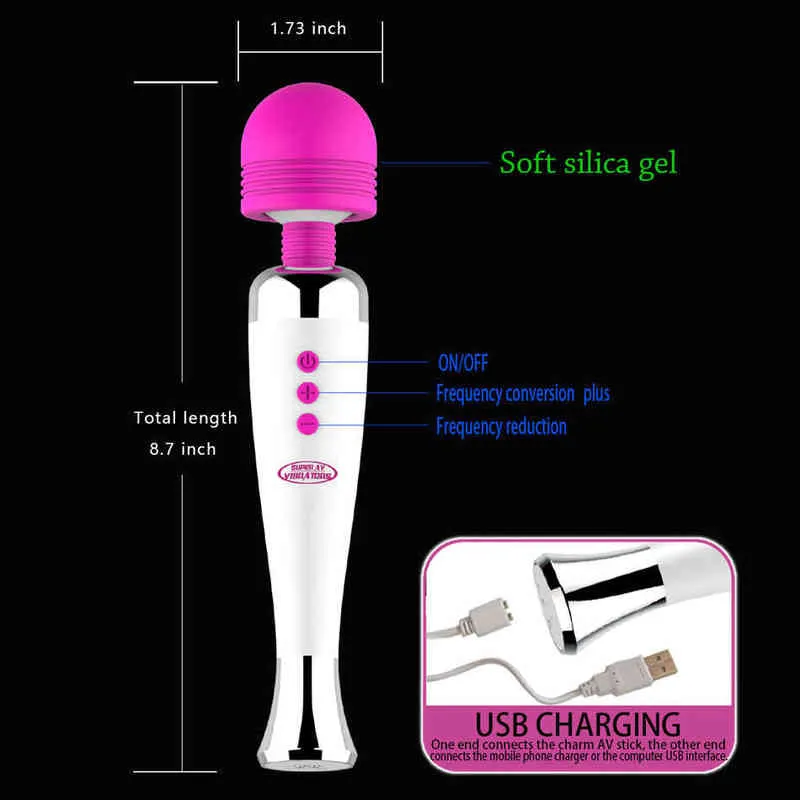 NXY 진동기 여성용 av wand 여성 자위기 음핵 자극기 g 스팟 진동기 에로틱 섹스 토이 여성 성인 기계 공장 220414