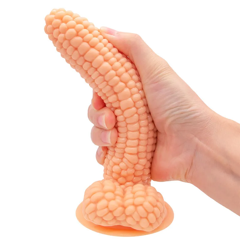 Mais Silikon Real Dildo Anal Plug mit Saugnäpfe Gemüse sexy Spielzeug für Frauen Vagina G-Punkt-Massage Masturbator gut