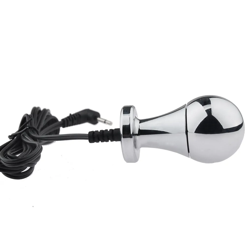 Electric Shock Anal Plug Stainless Steel Buttplug Anus Massager SM Torture Bondage Adult Game Toy Metal sexy Toys