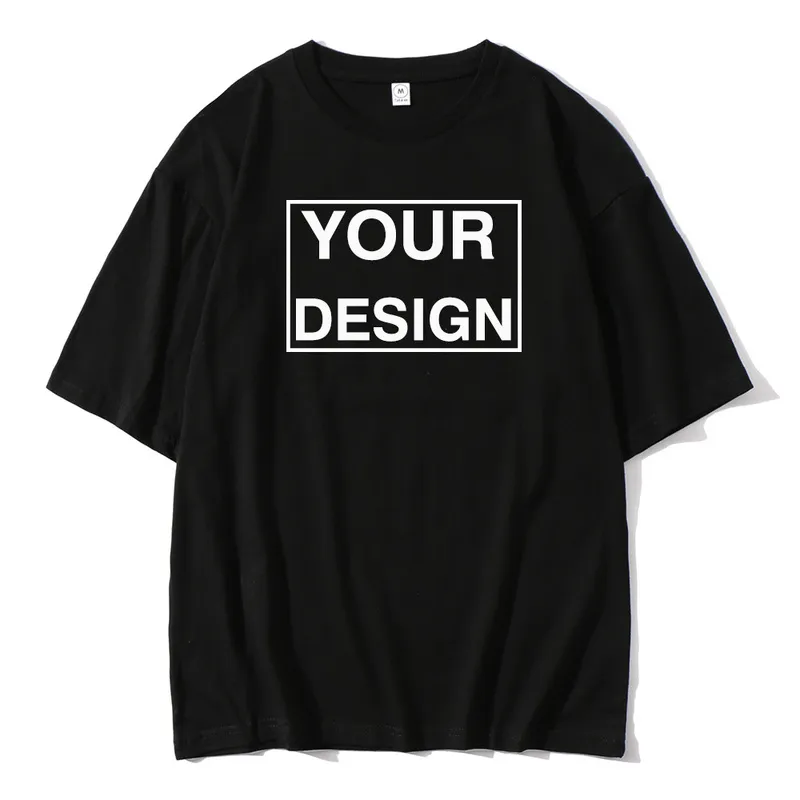 EU -maat 100 katoen Custom T -shirt maakt uw ontwerptekst mannen Dames Afdrukken Originele hoogwaardige geschenken T -shirt Groothandel GX 220712