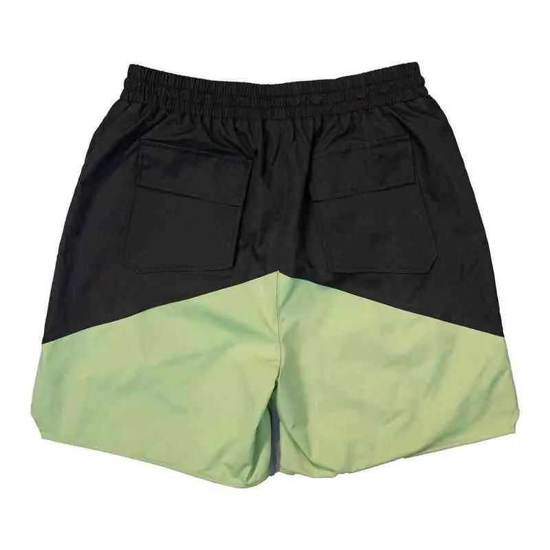 Shorts de designer de marca de moda rhude rhude verão high street letra impressão de cordão drawstring hip hop lisure praia de 5 pontos shorts homens modernos