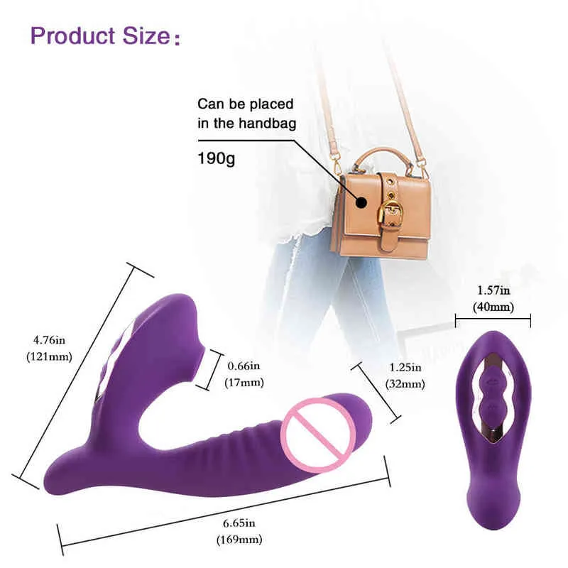 NXY Vibratori Vibrador Vaginal de Silicona Para Mujer Succonador Crtoris stimulador Juguetes Sexuales masturbacina 04082371840923