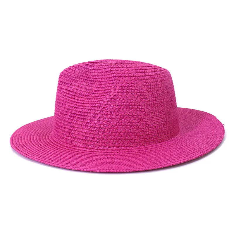 Cappello estivo regolabile jazz uomo e donna paglia Fedora sole spiaggia verde fluo 220725