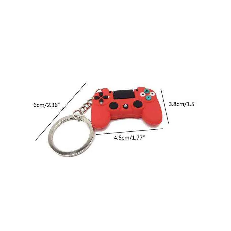 Durable PVC Video Game Controller Handle Pendant Keychain Game Player Keyring Game Supplies Fashion Jewelry Unisex AA220318