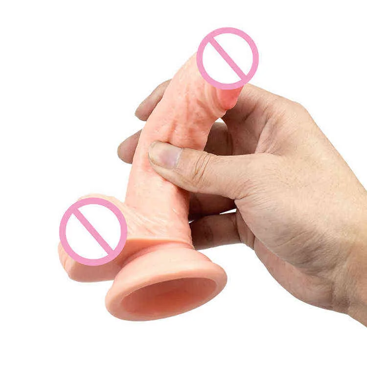 NXY Dildos Anal Brinquedos Pequeno Imitação Penis Mini Dildo Anal Plug Feminino Masturbação Dispositivo Adulto Sex Products 0324