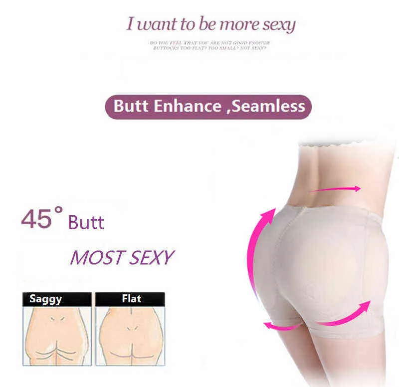 Fake cul sans couture push up up bil Hip Enhancer Body Shaper Boyshort Sexy Unwear Femmes Habiller Butt Lefter Rooty Rooty Collons L220802