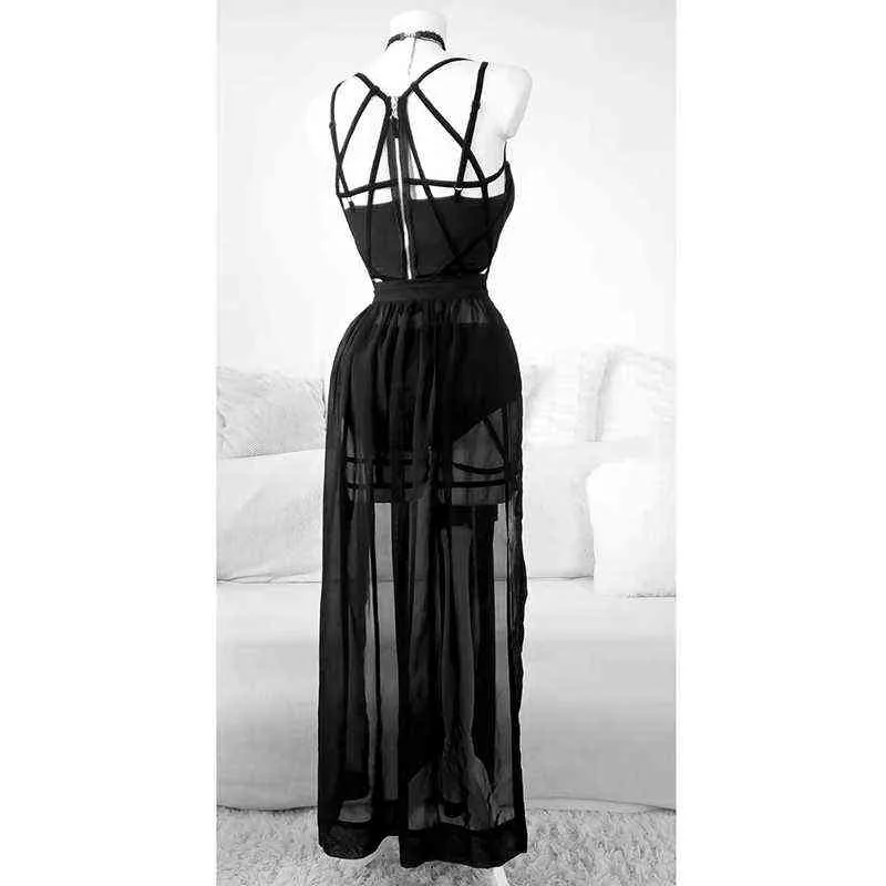 Kobieta Gothic Zewnętrzna plaża Wrap Spódnica Szyfonowa Sarong Coving-Up Swimwear Swimwear Outfit Y220401