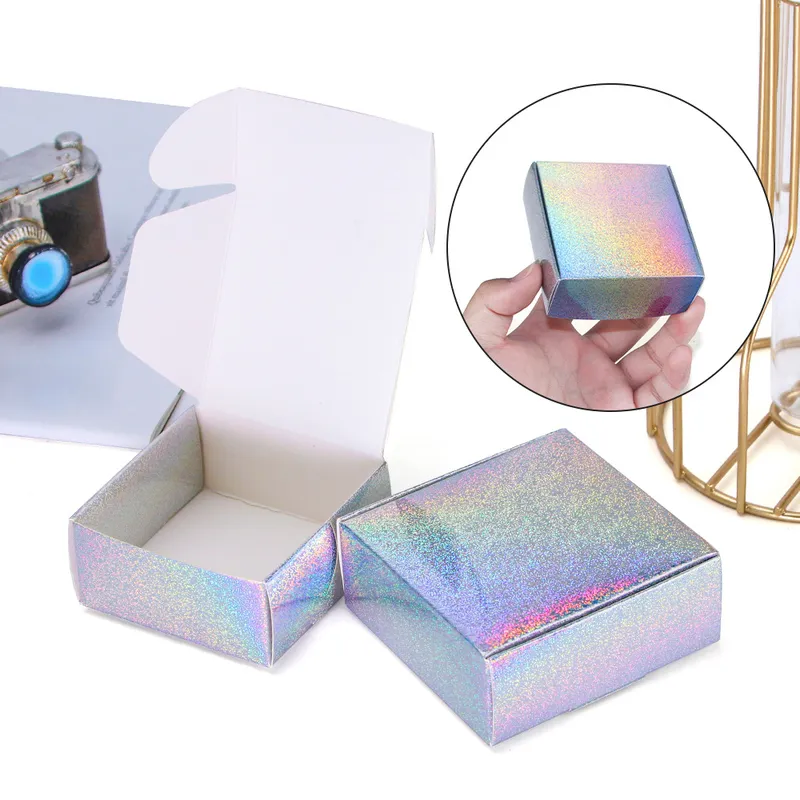 Fine sand laser packaging Festival party gift box soap carton supports customized size and printing 220706