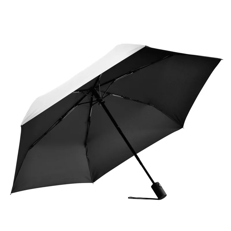 EST Özel Üç Katlanır Yağmur Kadınlar Güneş Koruma Antiuv Tam Otomatik Şemsiye Erkek Şemsiye Güneşlik 6 Kaburga 220704