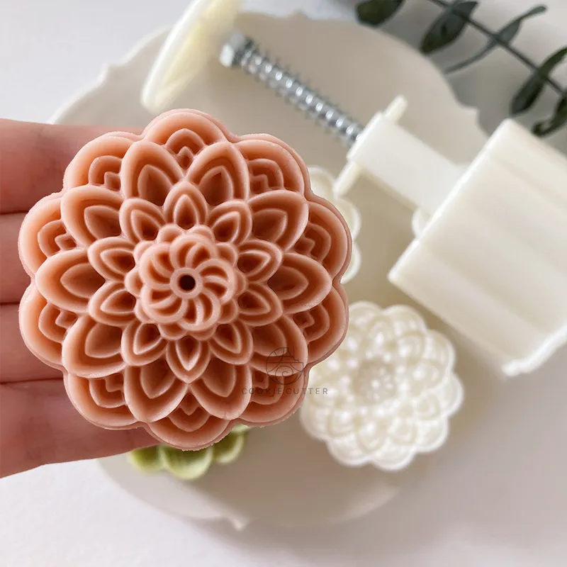 set 75G Lotus Shape Mooncake плесень китайская традиция дома Diy фестиваль для оформления кондитерских изделий