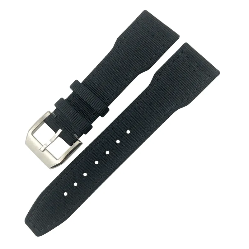 21mm 22mm 20mm Hoge Kwaliteit Nylon Canvas Lederen Horlogeband Horlogeband Voor IWC LE PETIT PRINCE Big PILOT Spitfire Accessoires 2207207J
