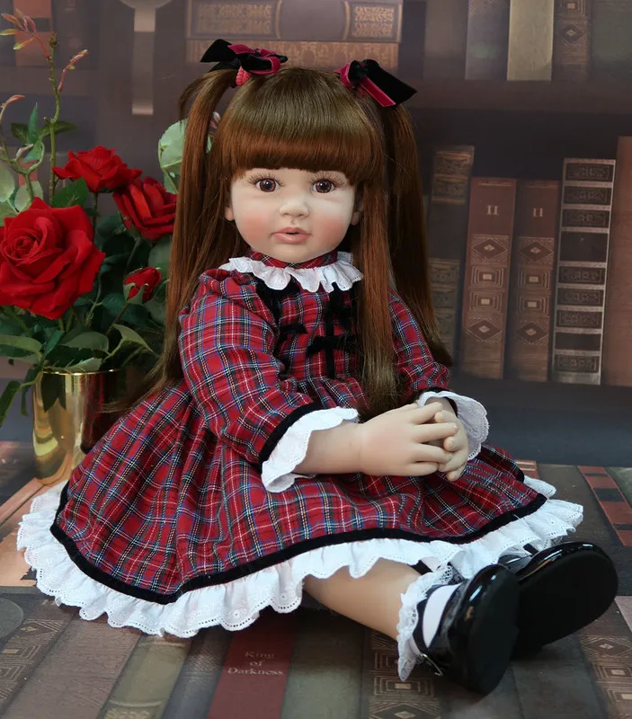 Hoge kwaliteit 60 cm Big Size Reborn Toddler Princess Silicone Vinyl Schattige levensechte baby Bonecas Girl Bebe Doll Menina 220505