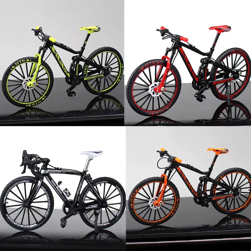 Mini Modello 1 10 Finger Mountain bike Bicicletta in lega Diecast Racing Accessori in metallo Giocattolo Collezione di simulazione Giocattoli bambini 220608