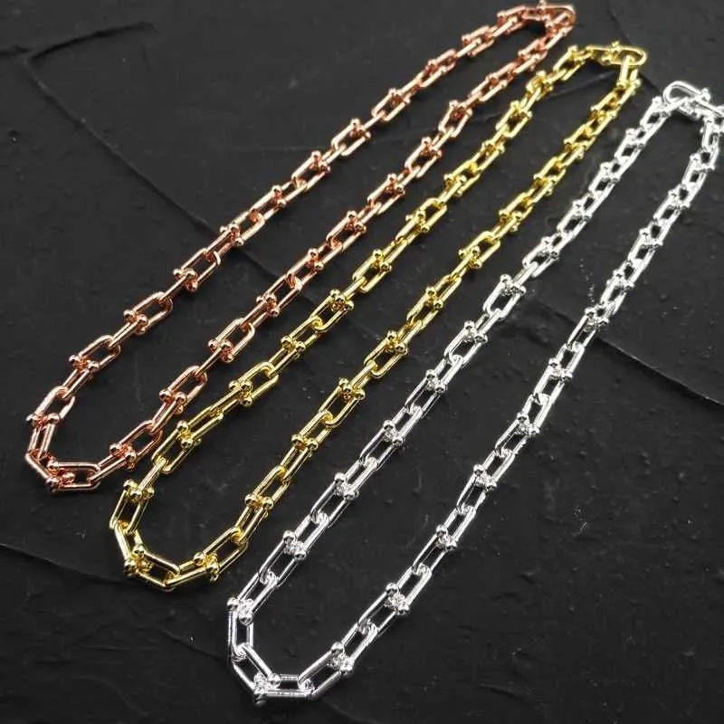 925 Sterling Zilveren Ketting voor Vrouwen Hardwear Series Chain Link Ketting Charme Kleine Kettingen Luxe Merk Sieraden7355622