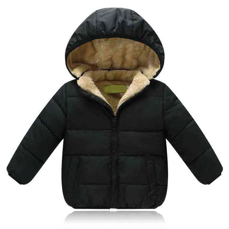 Baby Boy Plus Velvet The Chulte Warm Hoodie Winter Kids Down Down Compettable Cap