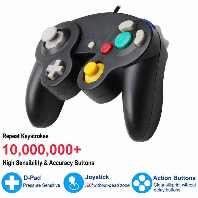 il controller GameCube USB Wired Holdhell ​​Joystick Compatible Nintend NGC GC Controle Mac Computer PC GamePad H220421