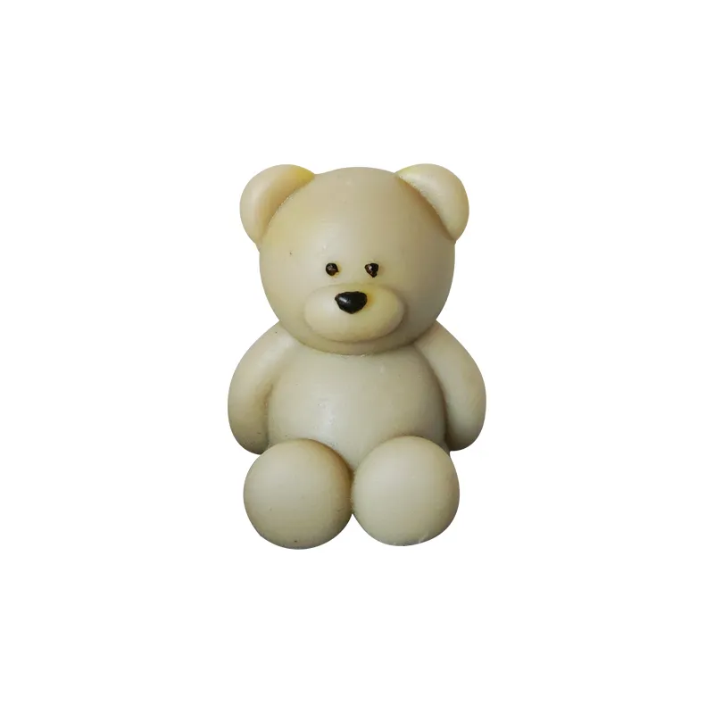 Orso giocattolo 3D Stampo in silicone Stampi bordi fondente Stampo cioccolato Strumenti decorare la torta Accessori la cottura Kit la fabbricazione di candele 220629